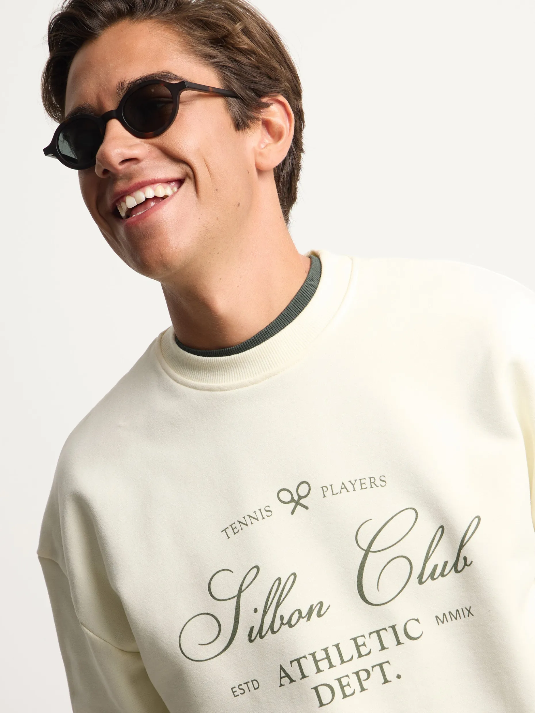 Sudadera special fit silbon club crema