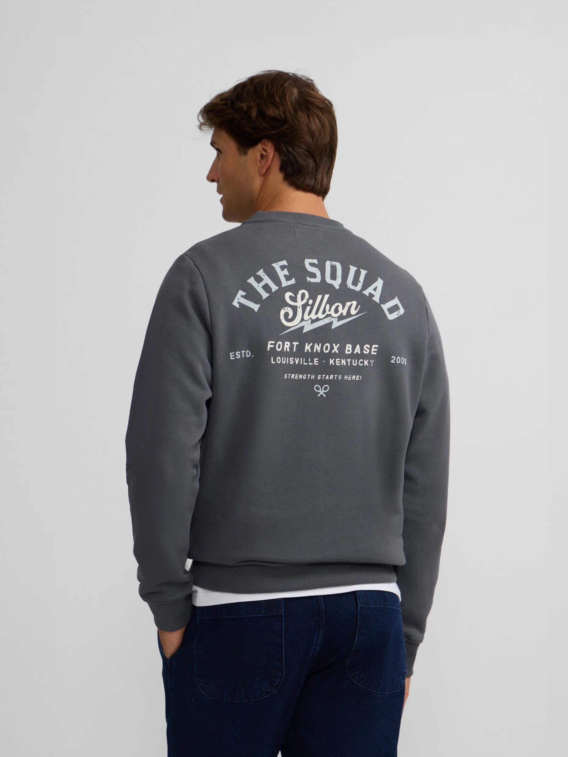 Sudadera the silbon squad gris