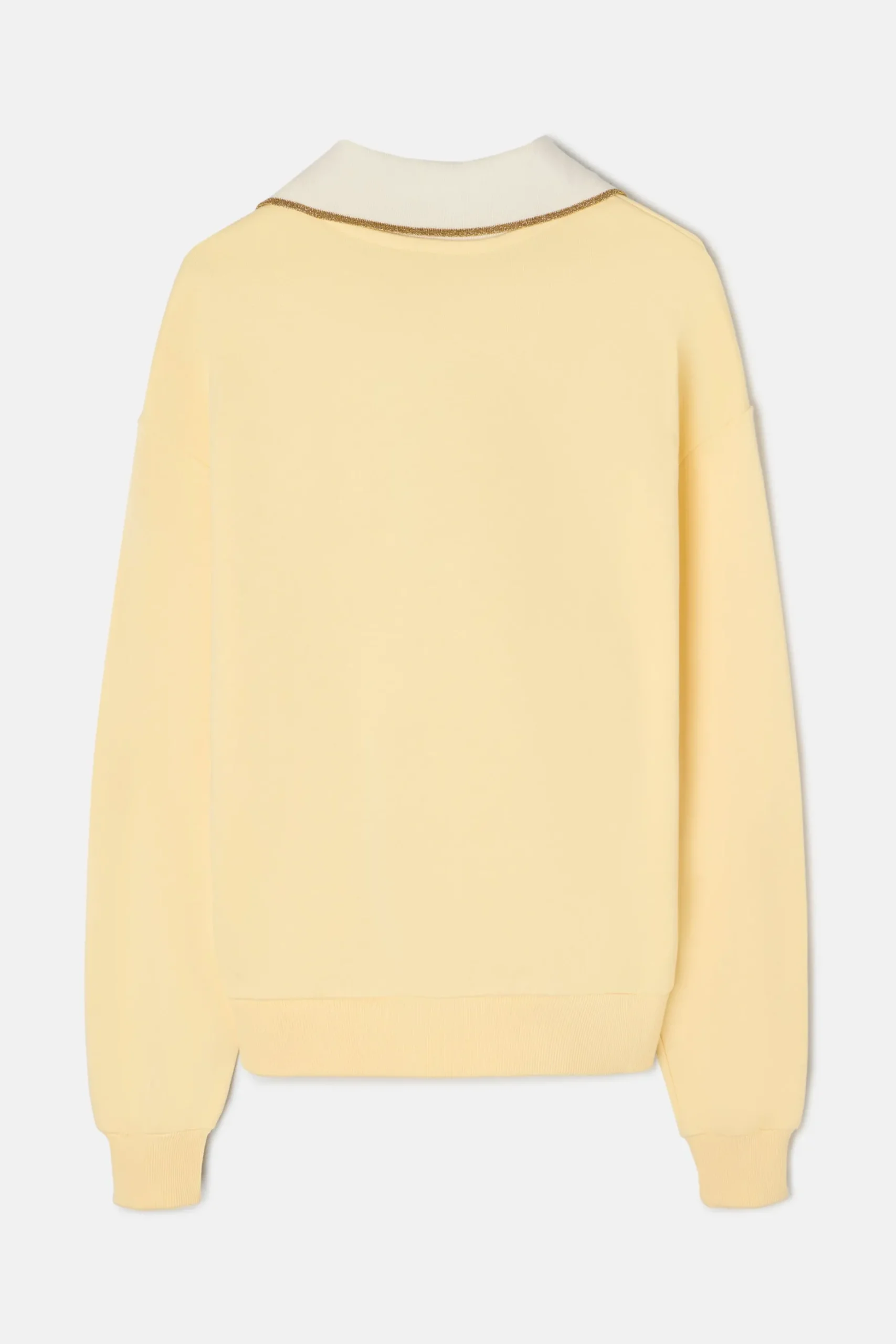 Sudadera woman cuello polo amarilla