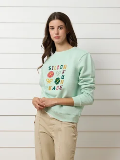 Sudadera woman fun and peace verde