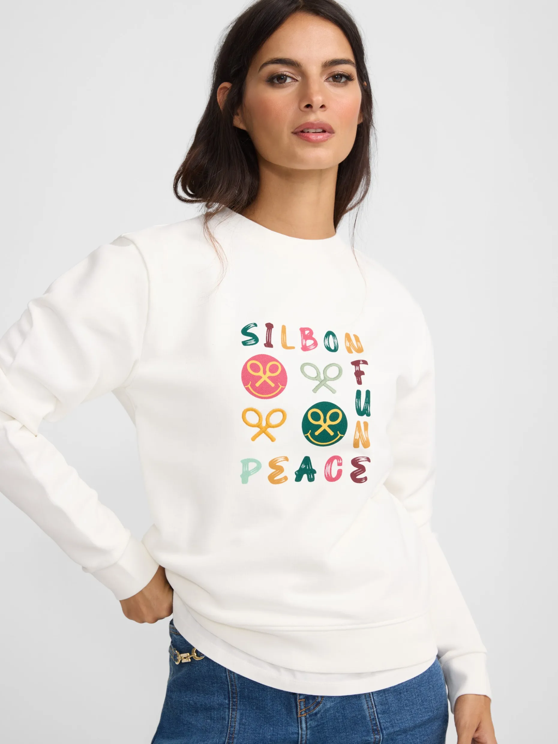 Sudadera woman fun and peace cruda