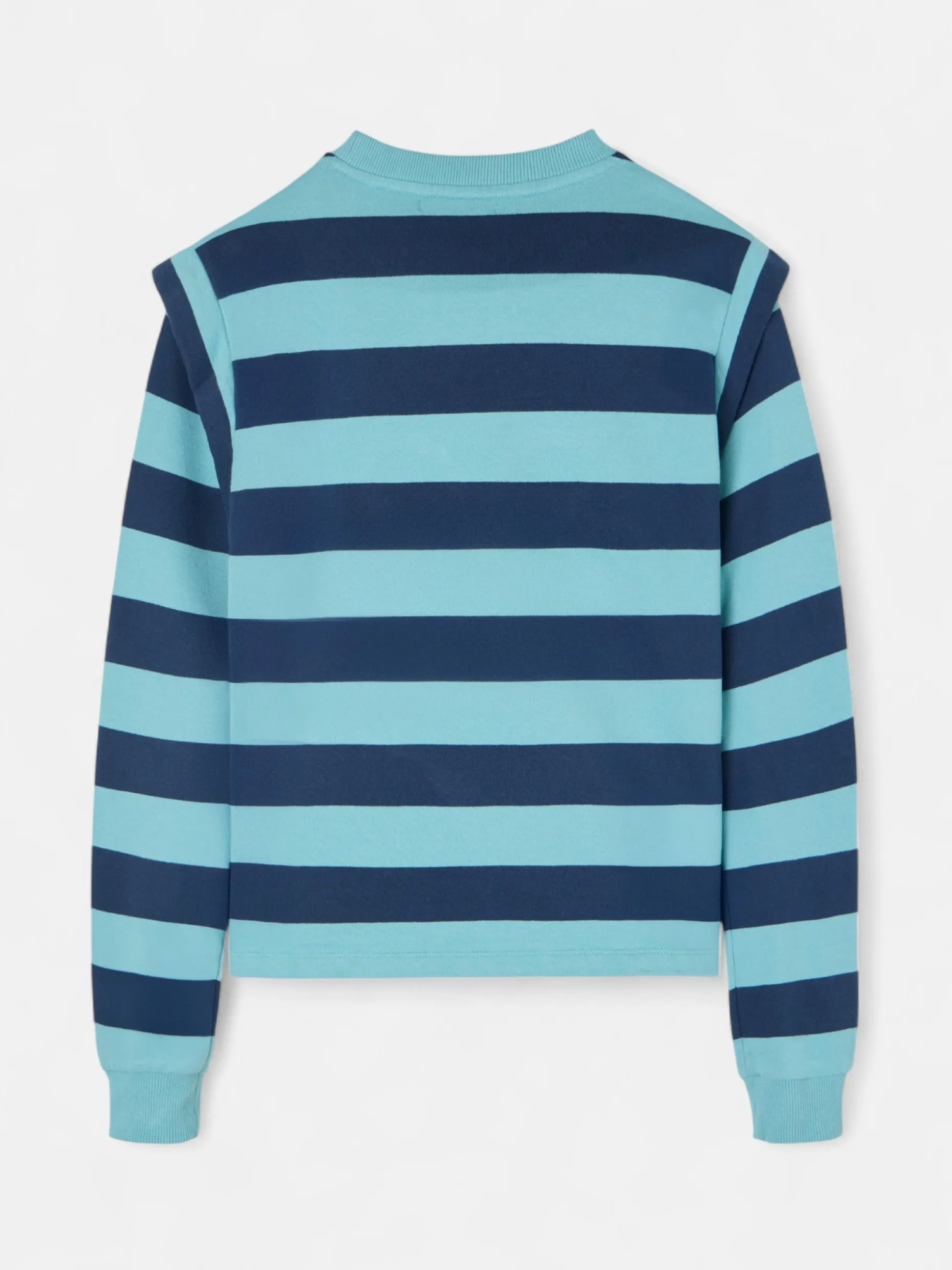 Sudadera woman hombreras rayas azules