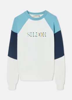 Sudadera woman letras colores azules