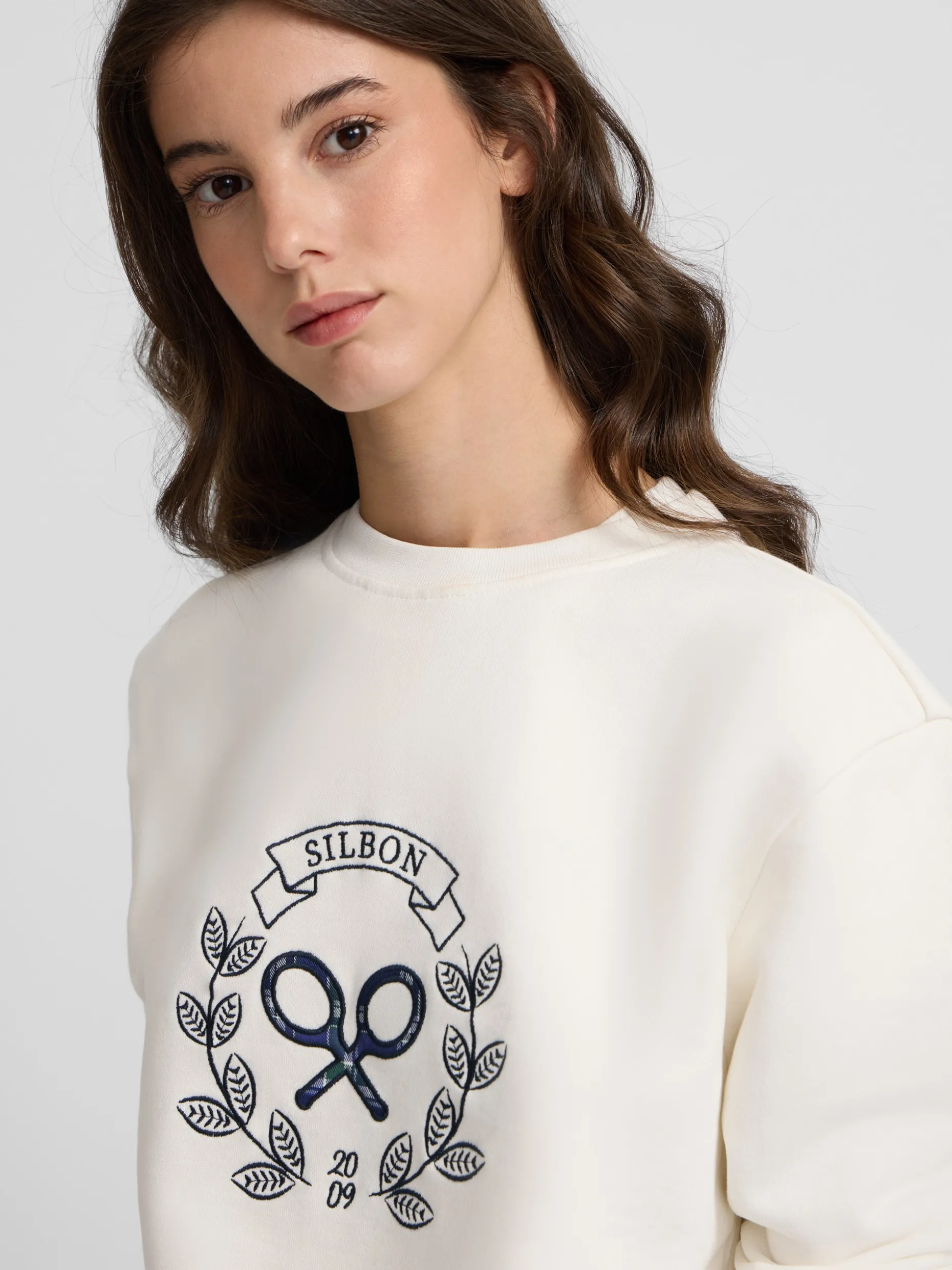 Sudadera woman raqueta cuadros cruda