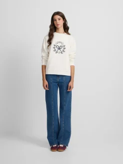 Sudadera woman raqueta cuadros cruda