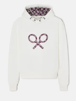 Sudadera woman raqueta estampado cruda
