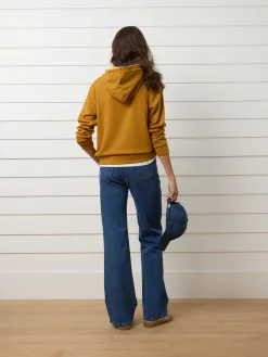 Sudadera woman raqueta pespuntes camel
