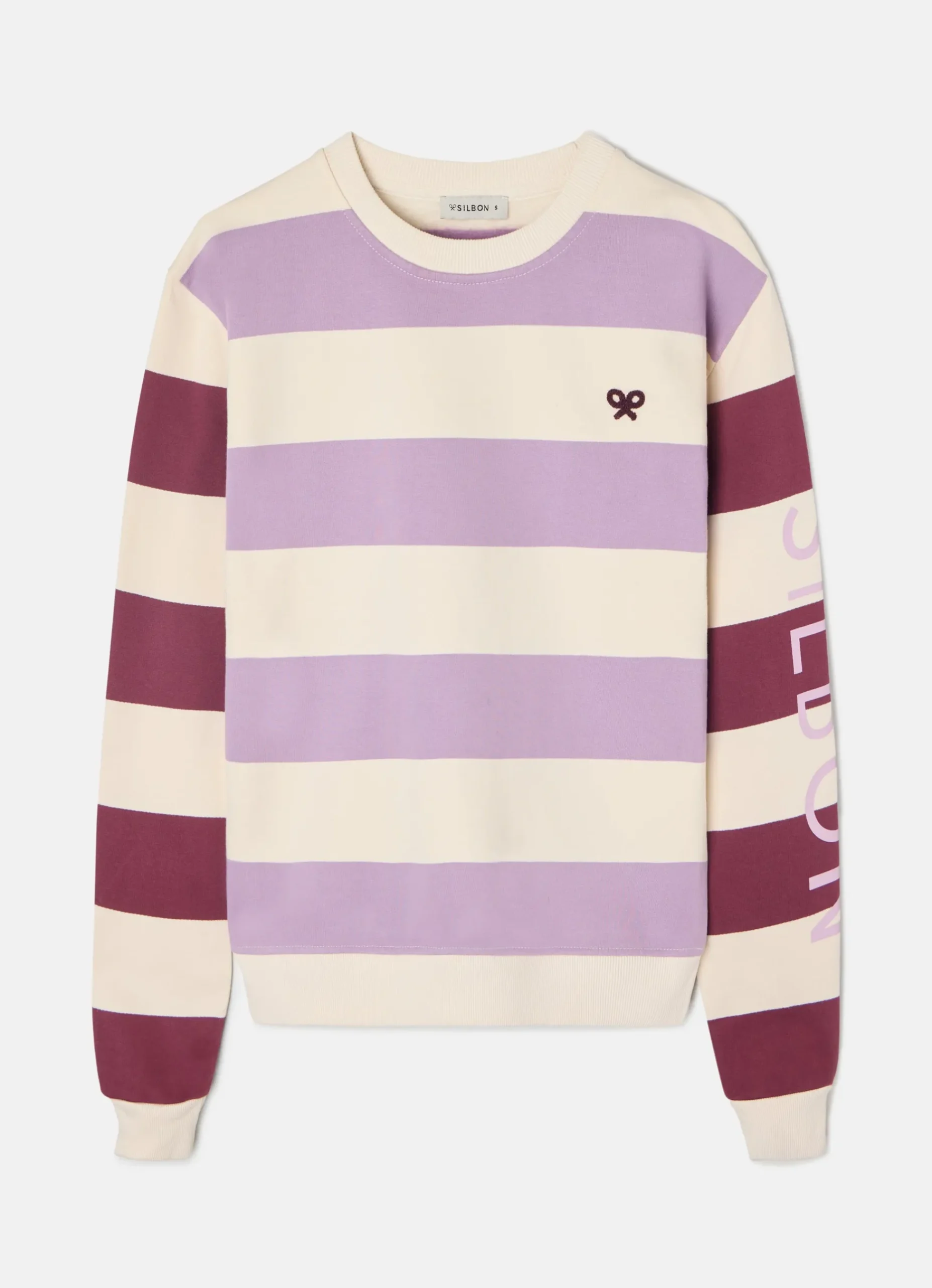 Sudadera woman rayas silbon moradas