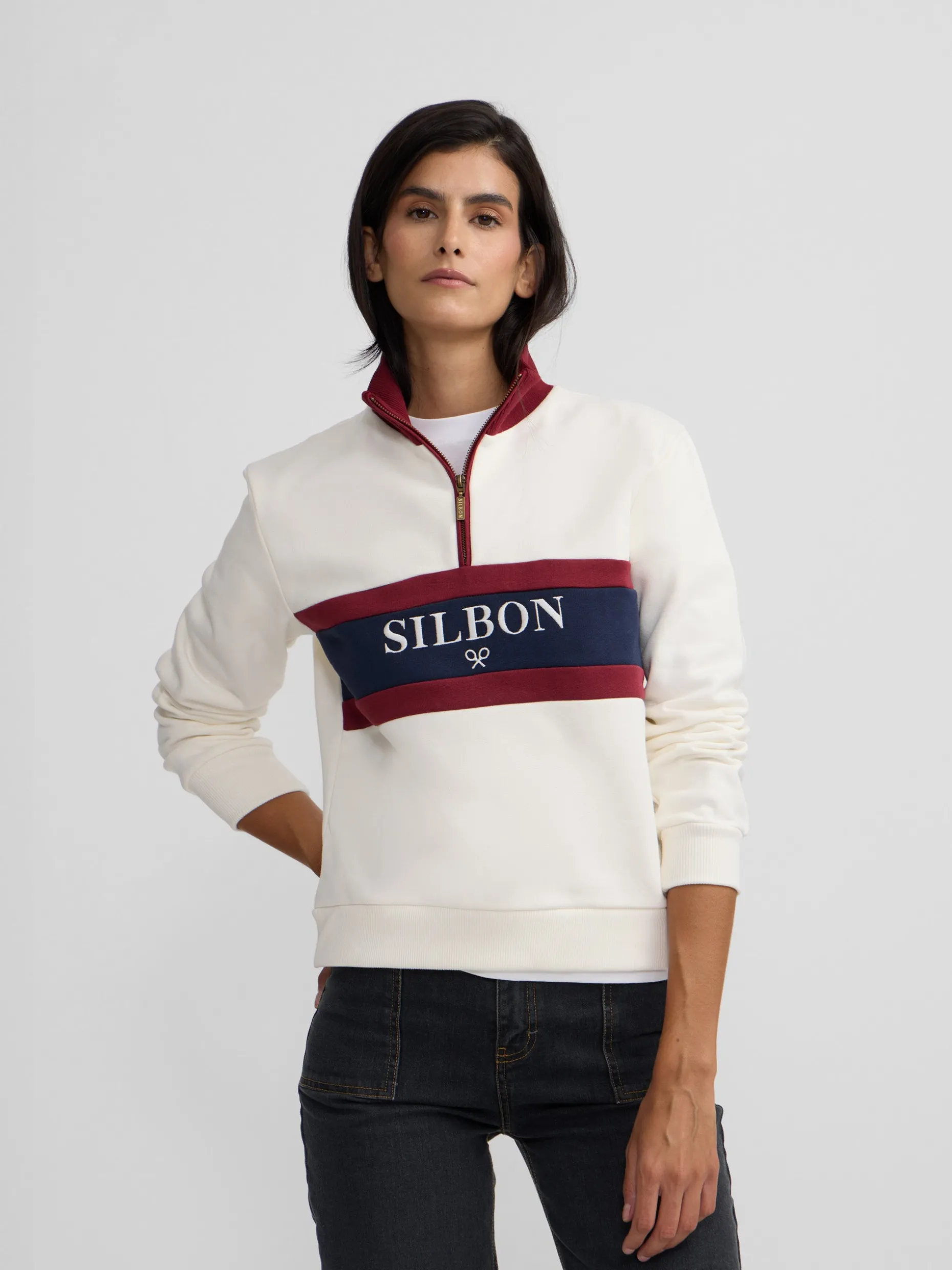 Sudadera woman retro silbon cruda