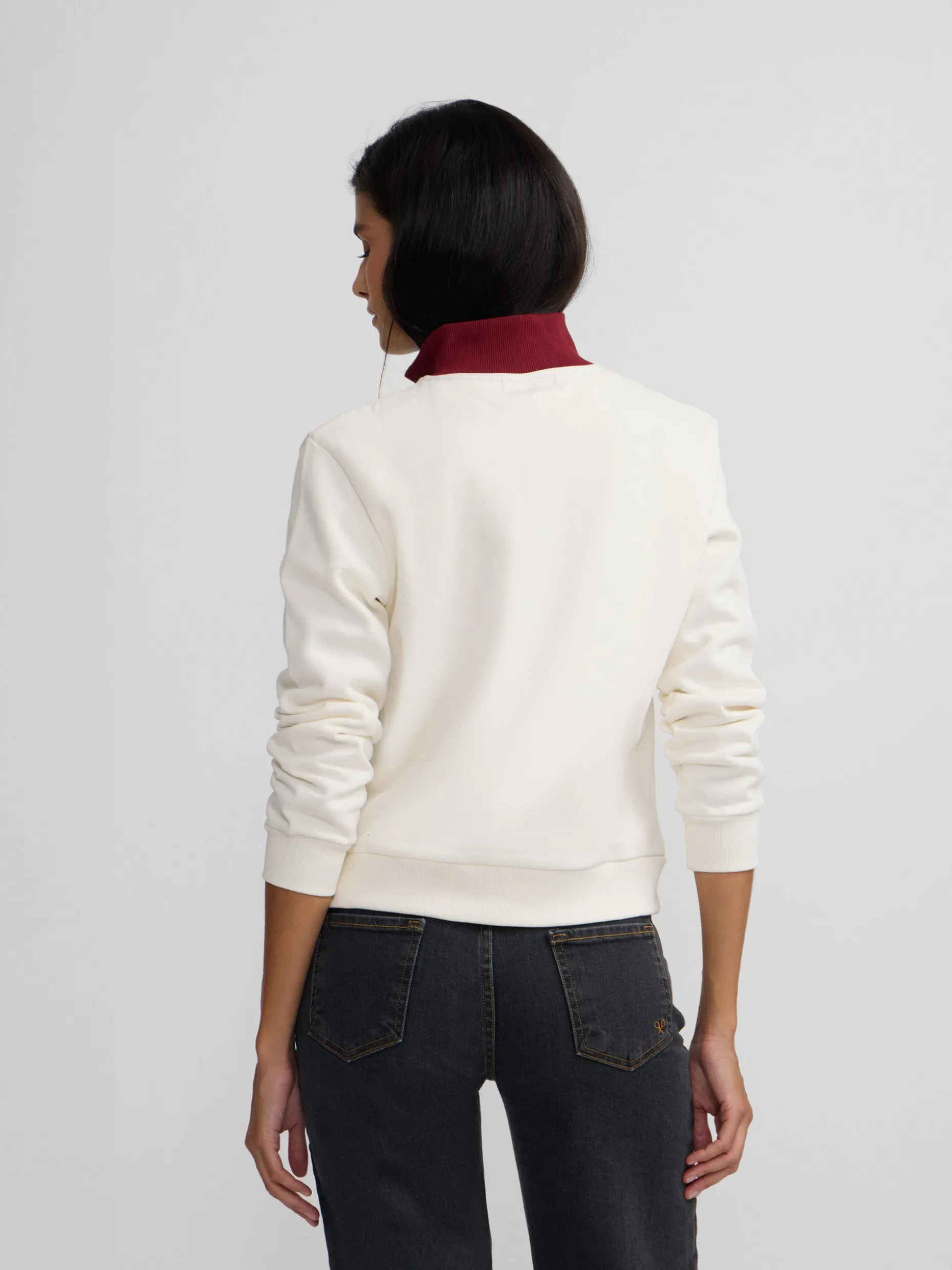 Sudadera woman retro silbon cruda