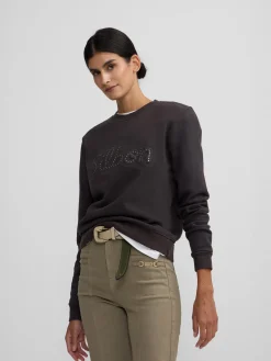 Sudadera woman silbon tachas negra