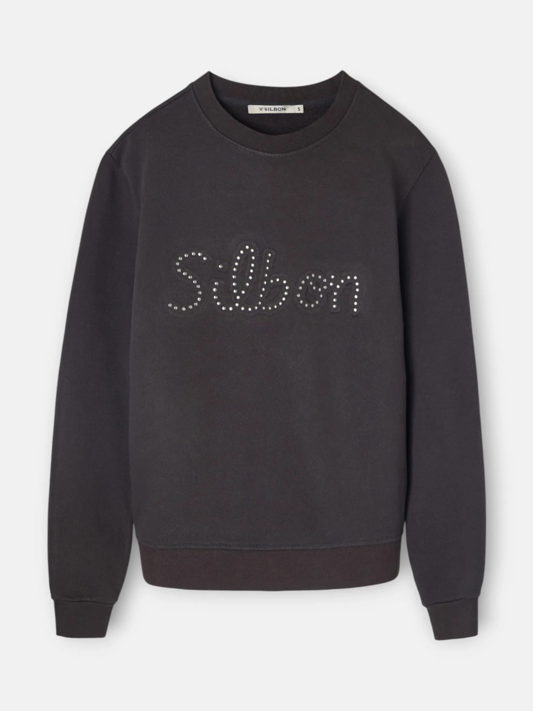 Sudadera woman silbon tachas negra
