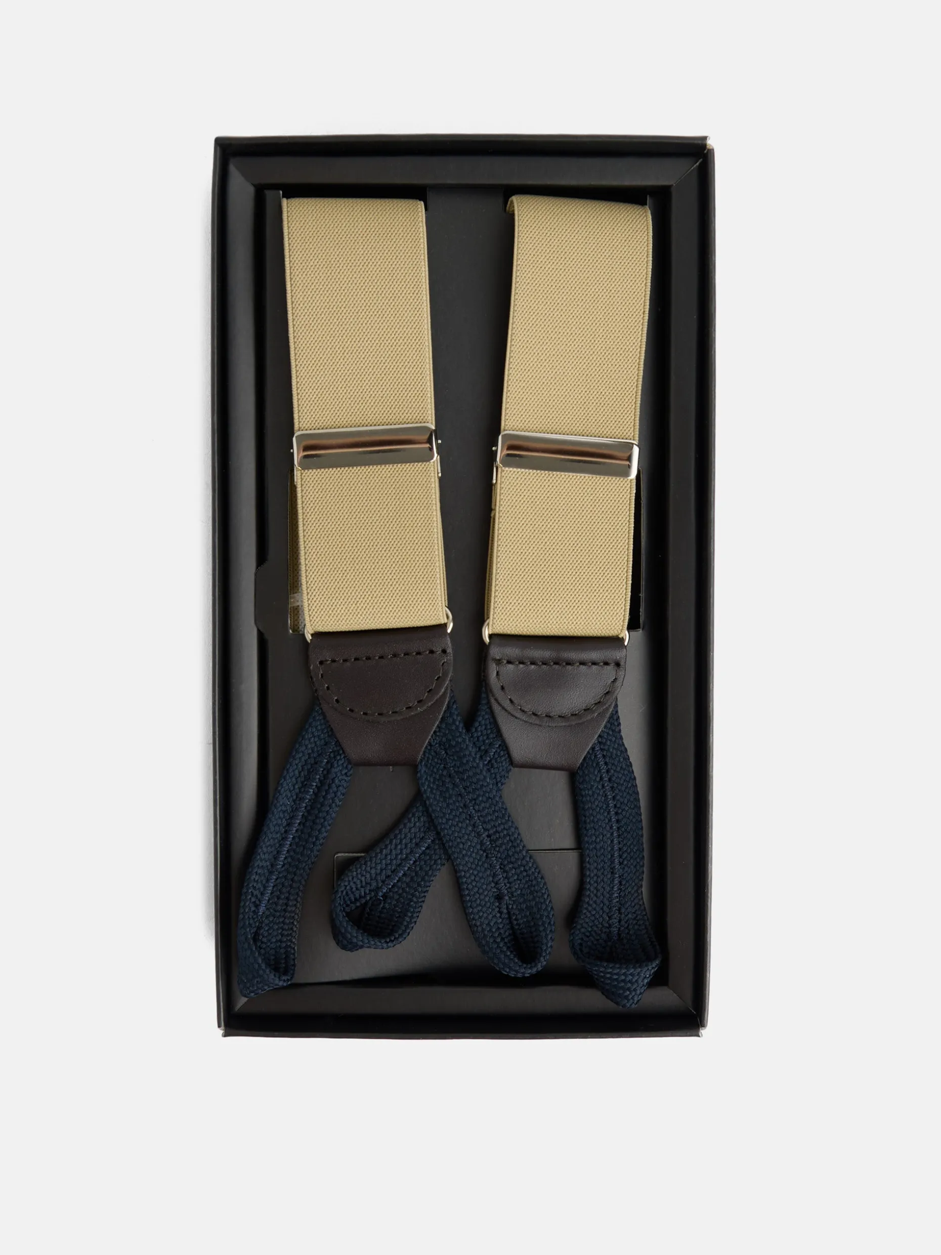 Tirante liso ribete beige