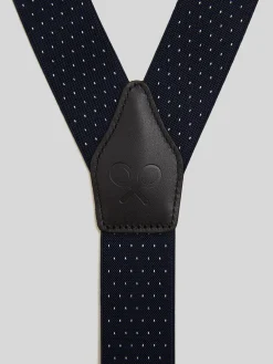 Tirante silbon puntos azul marino
