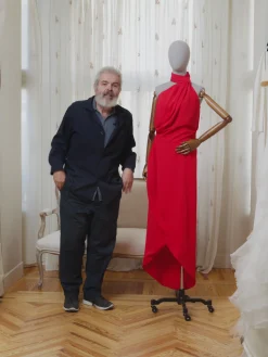 Vestido CaprileXSilbon halter rojo