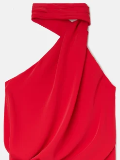Vestido CaprileXSilbon halter rojo
