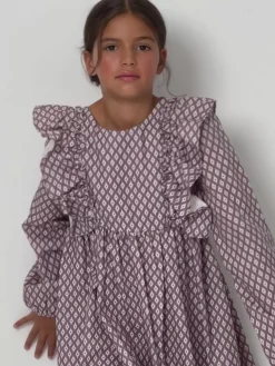 Vestido girl estampado etnico morado