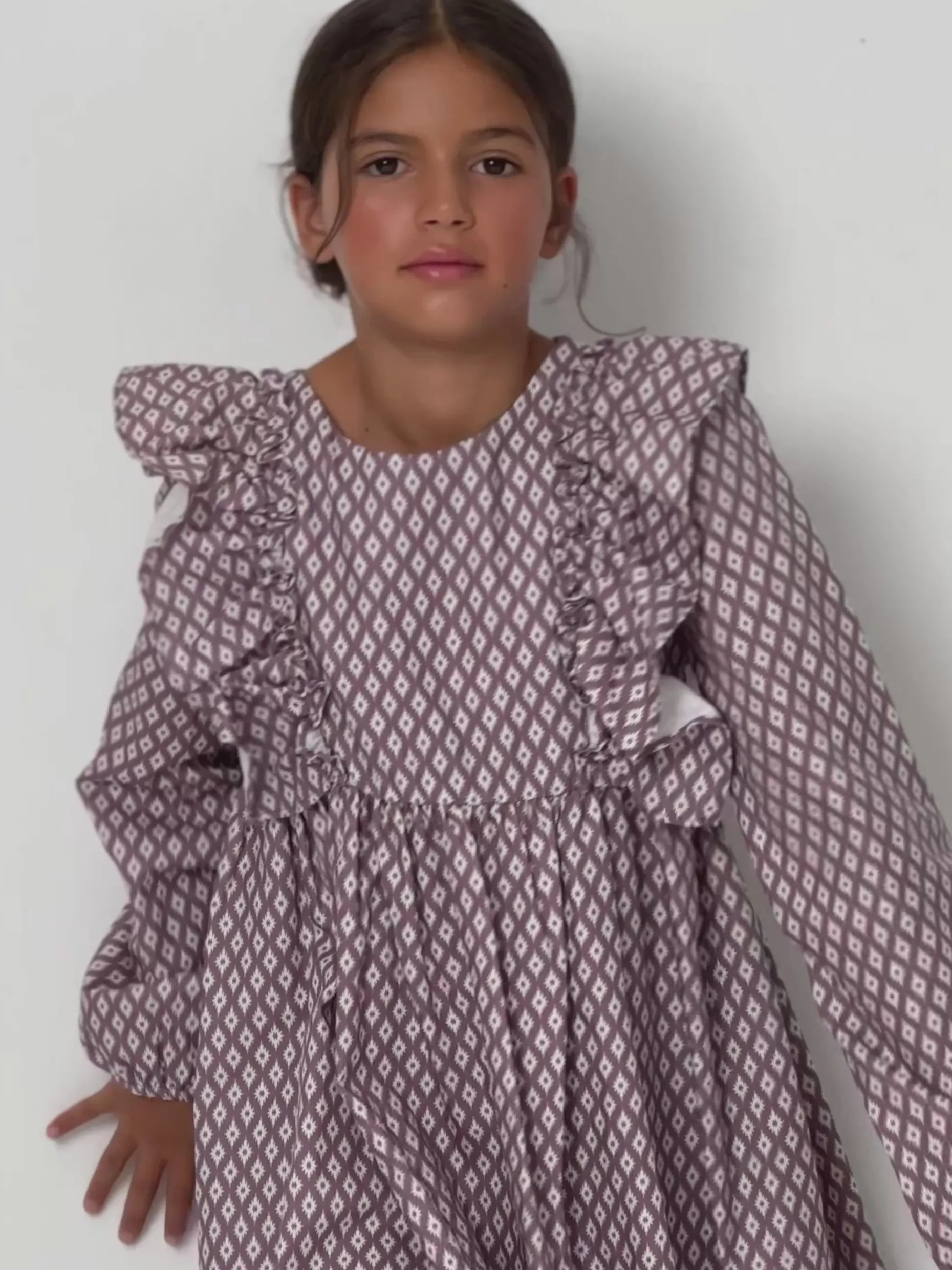 Vestido girl estampado etnico morado