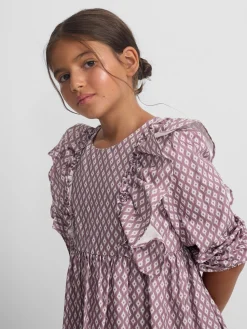 Vestido girl estampado etnico morado