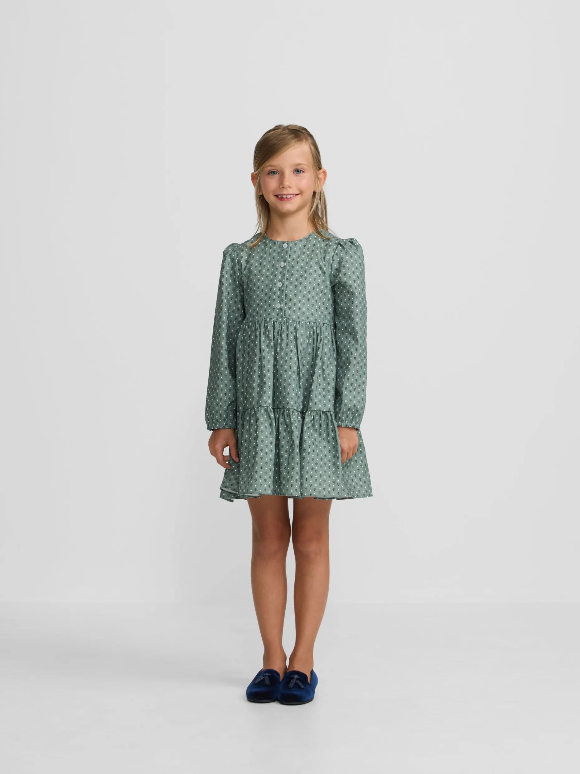 Vestido girl estampado verde