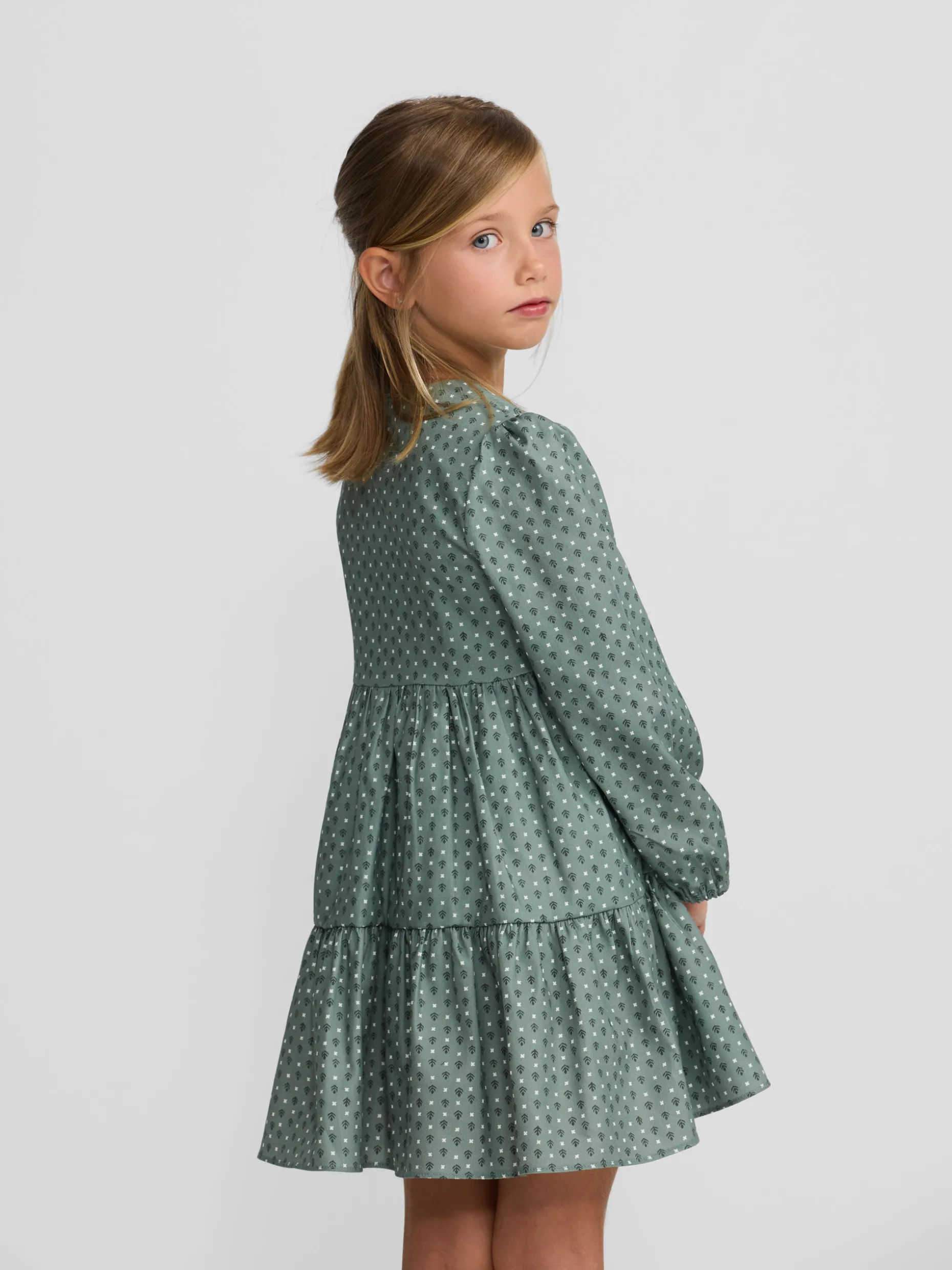 Vestido girl estampado verde