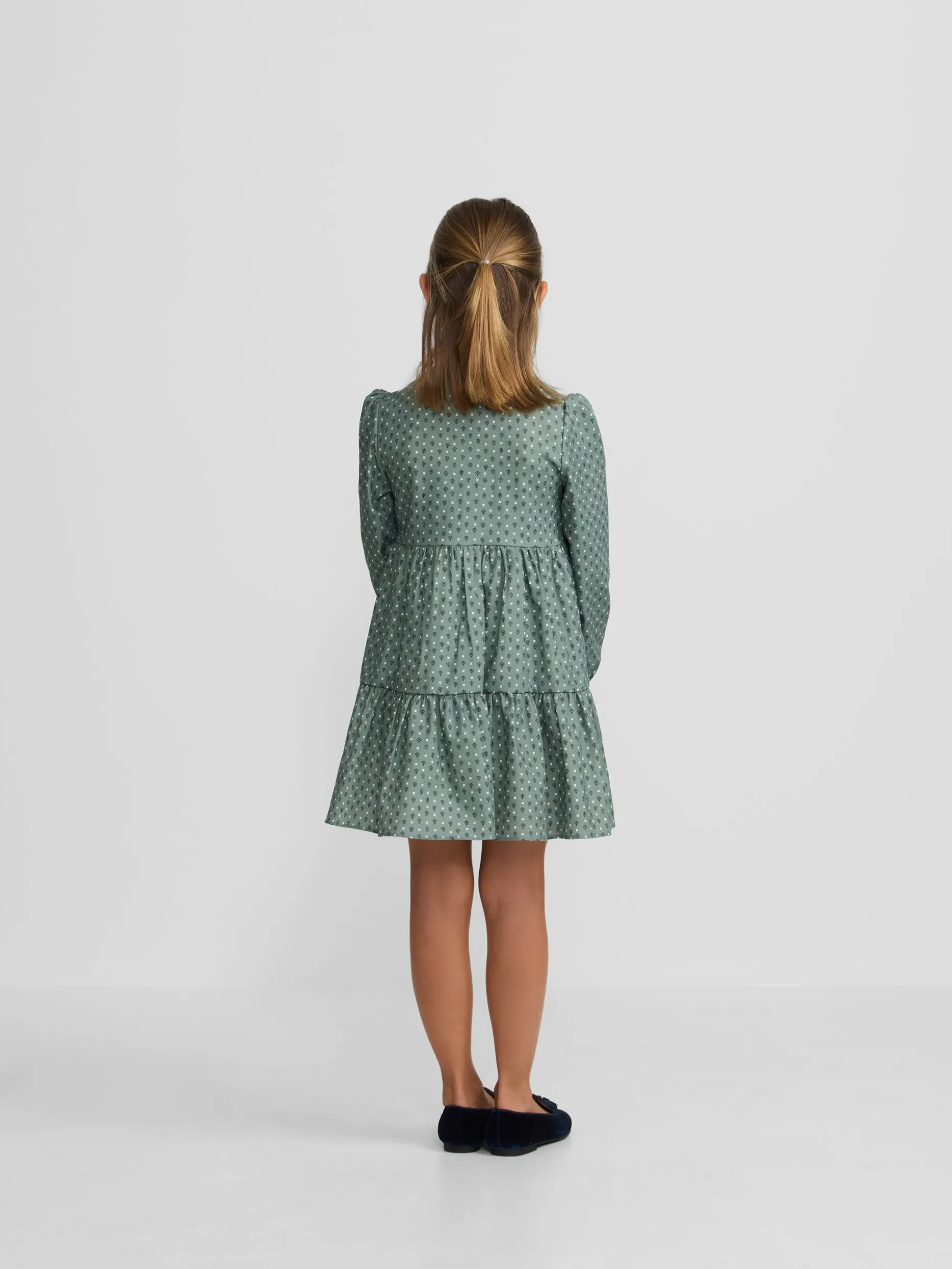 Vestido girl estampado verde