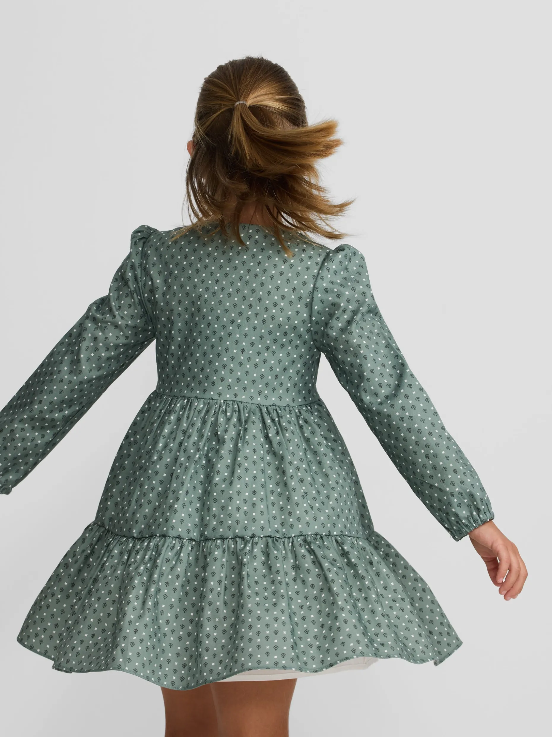 Vestido girl estampado verde