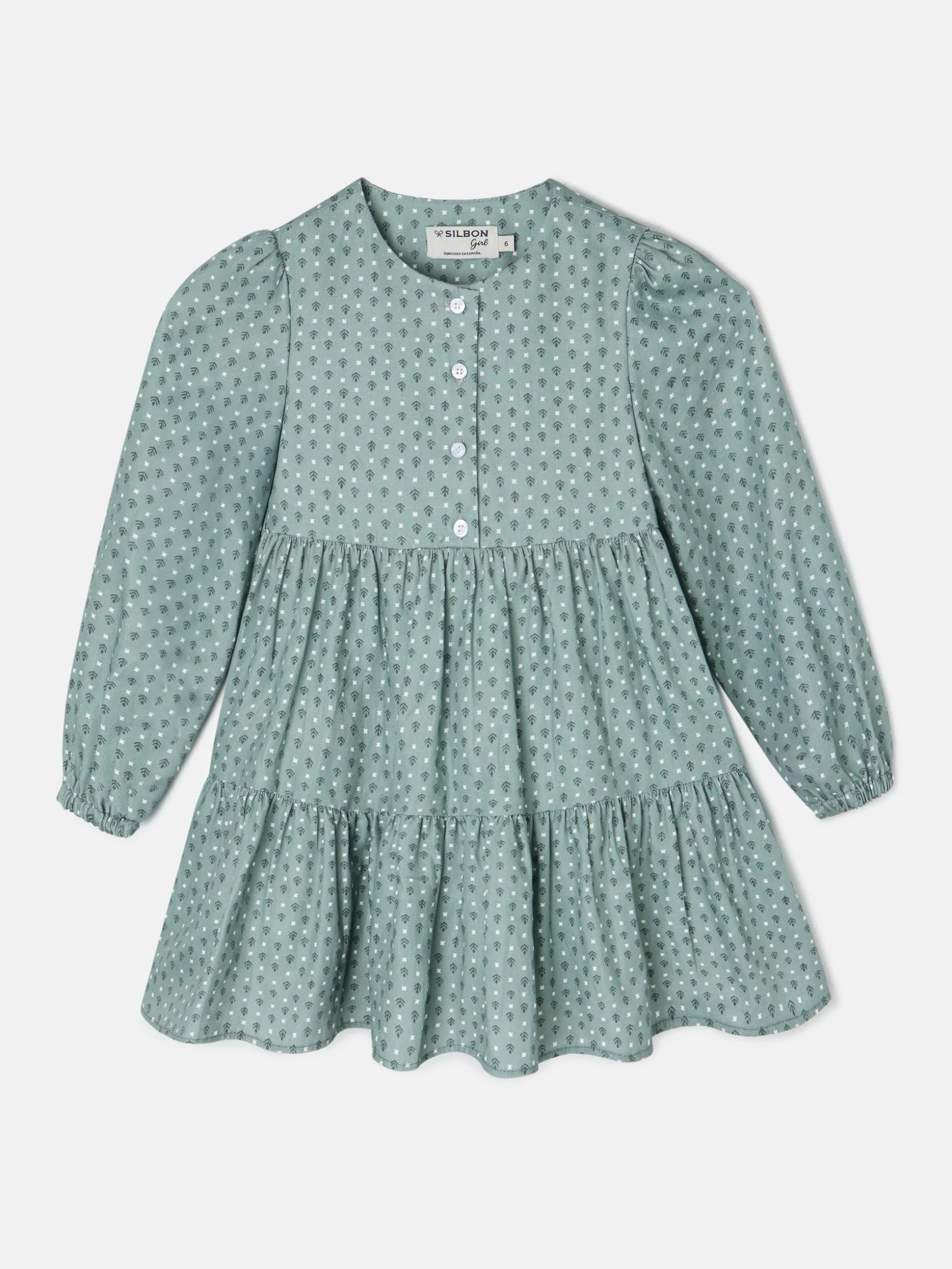 Vestido girl estampado verde