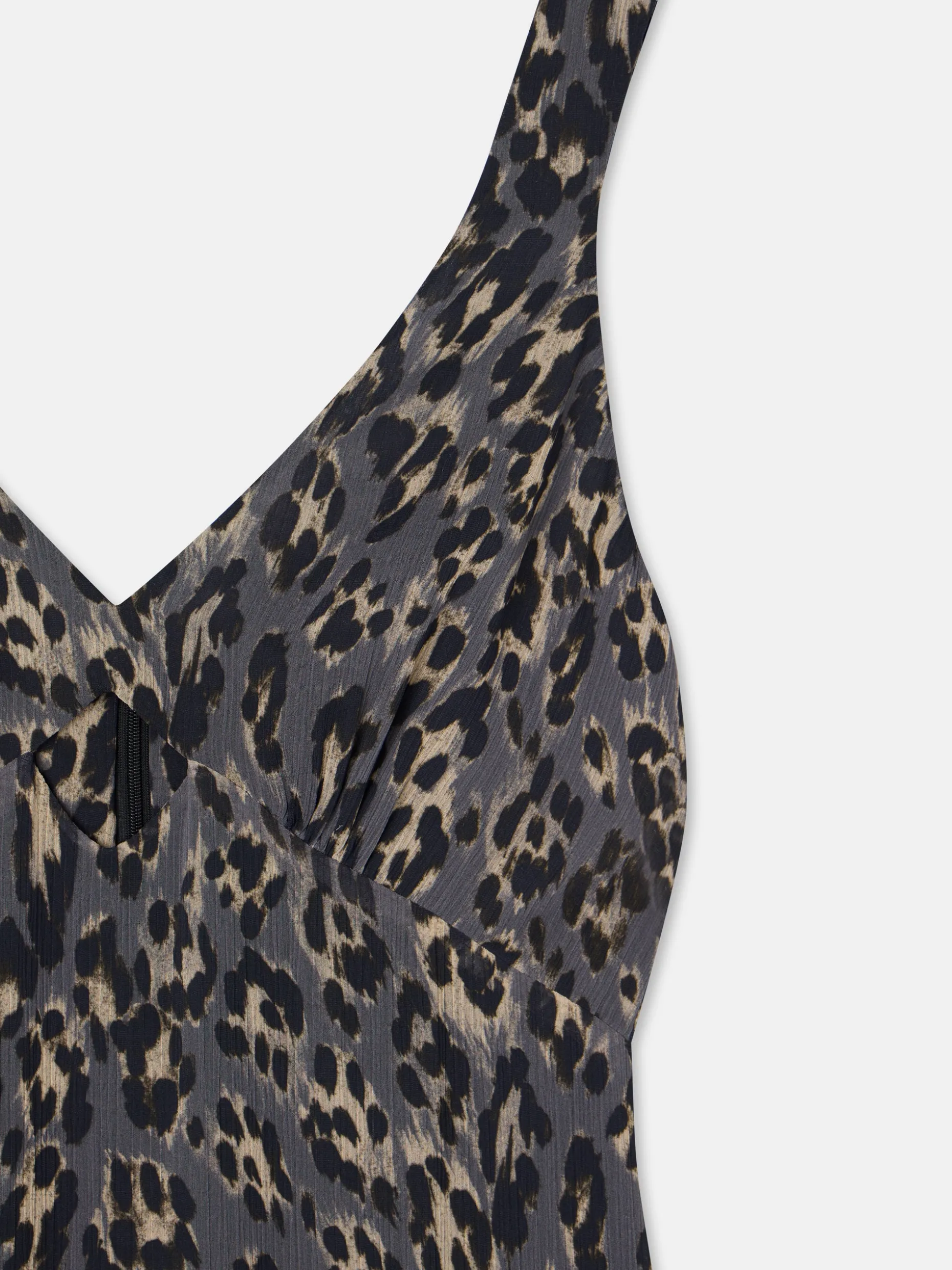 Vestido largo estampado animal print azules
