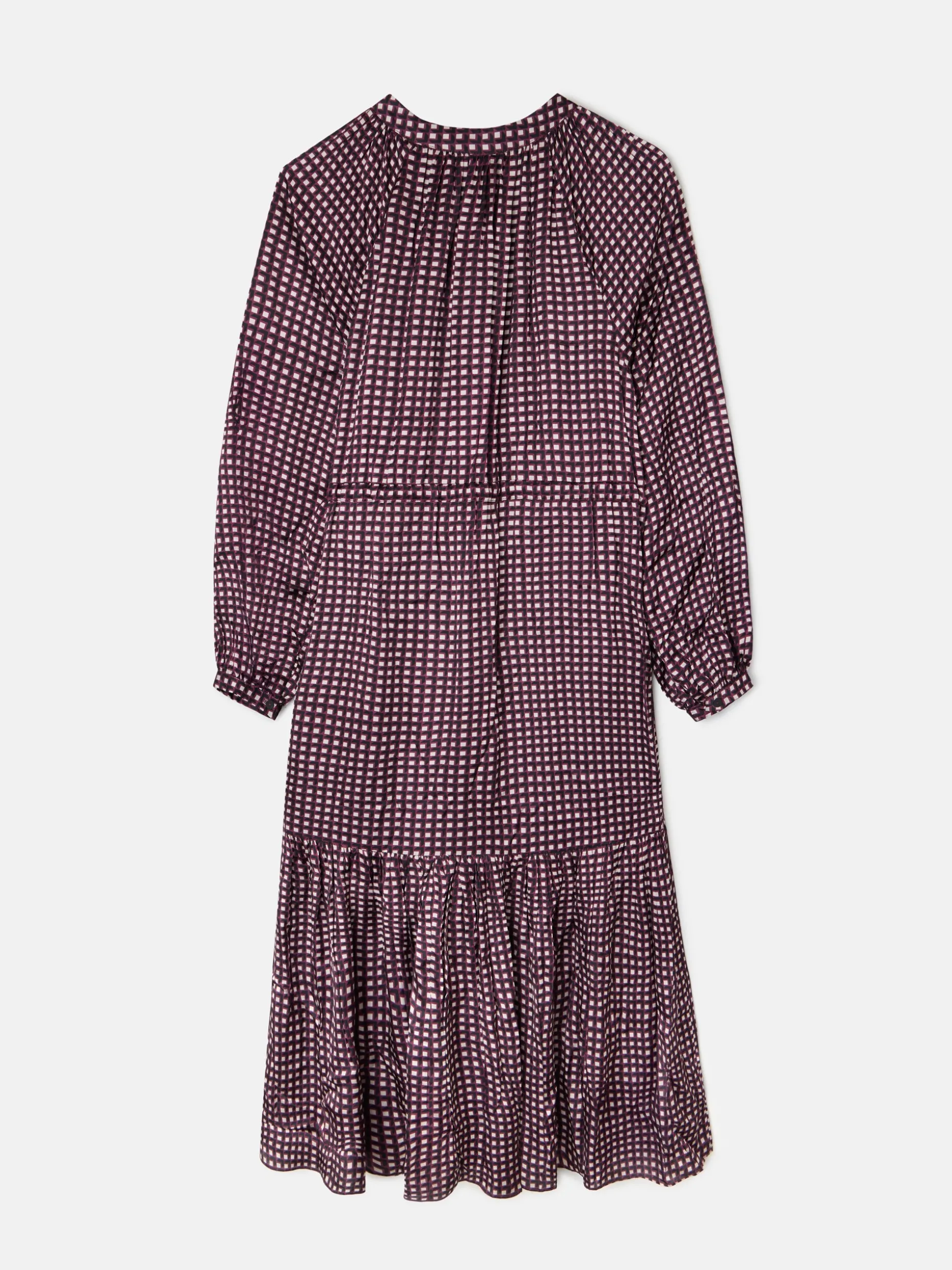 Vestido largo estampado geometrico morados