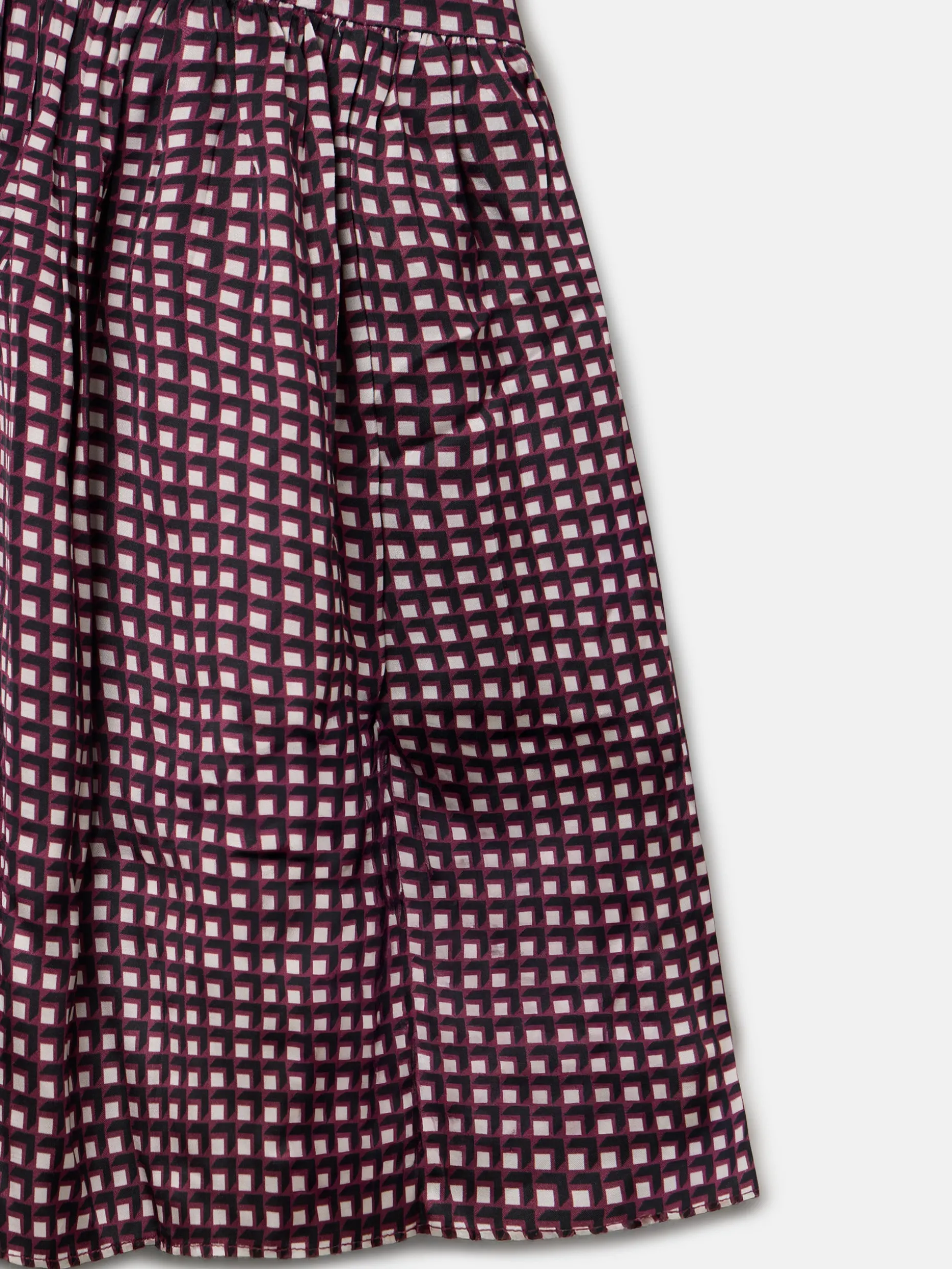 Vestido largo estampado geometrico morados