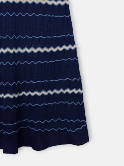 Vestido punto espigas azul