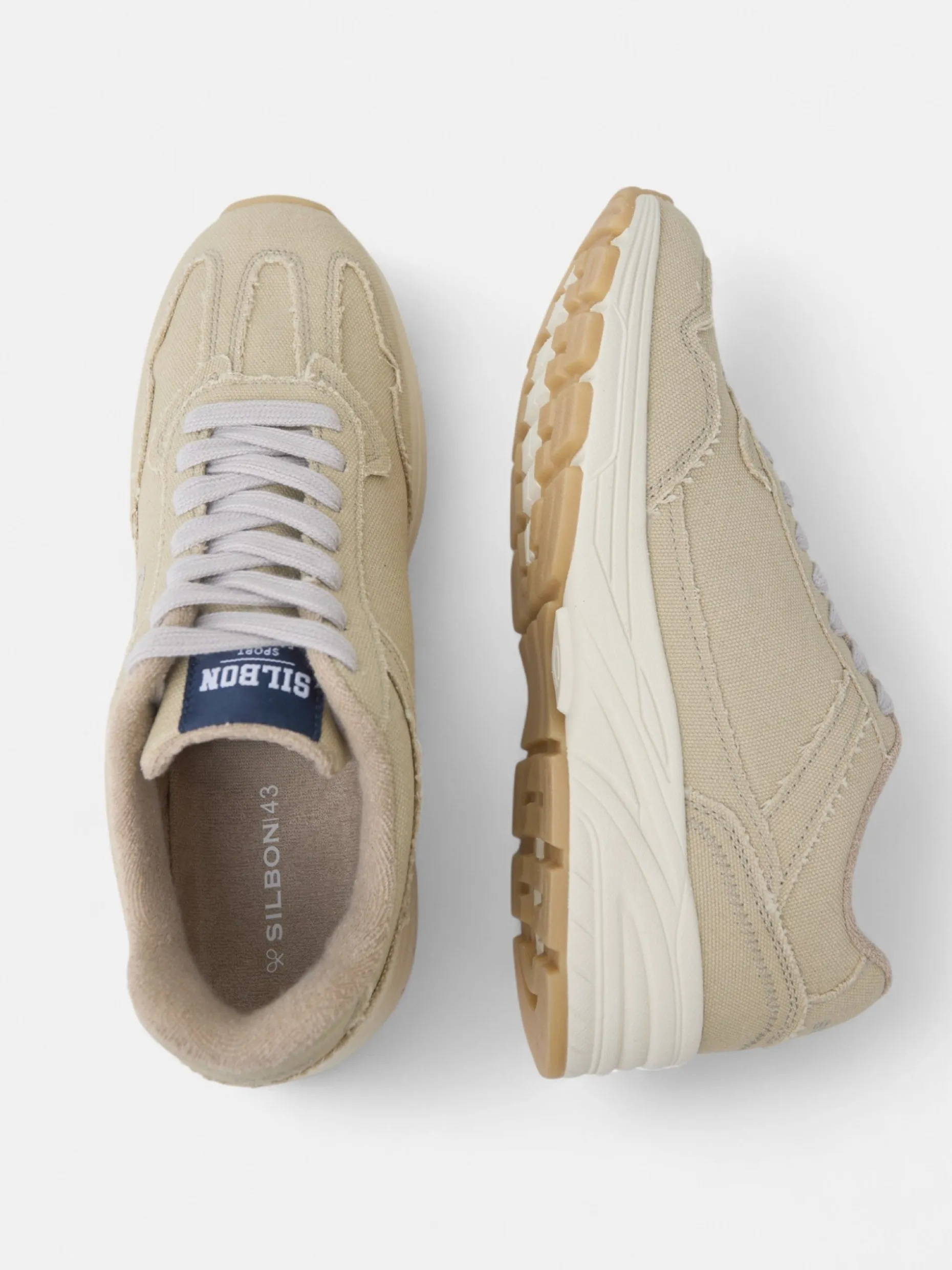 Zapatilla casual canvas beige