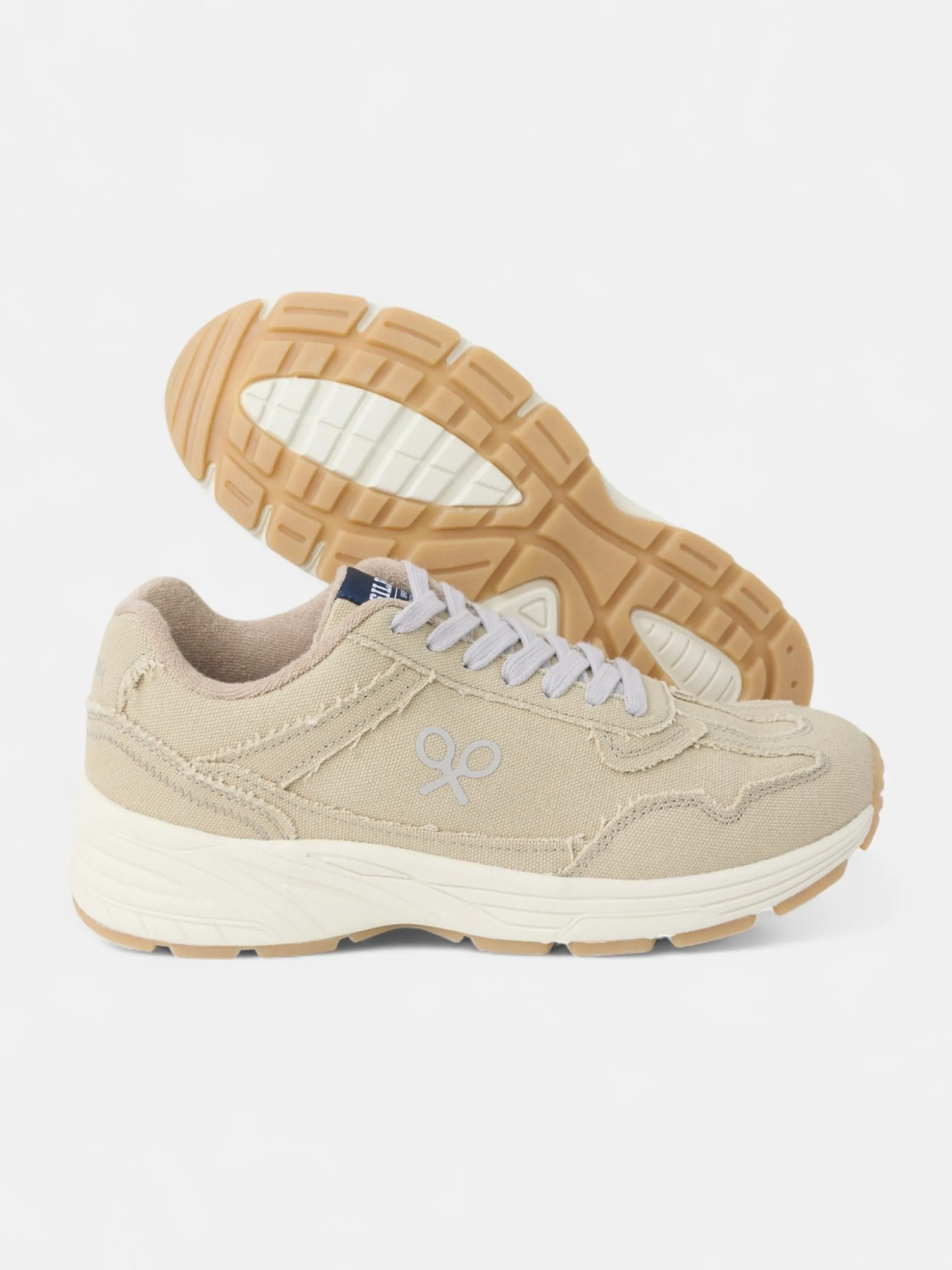 Zapatilla casual canvas beige