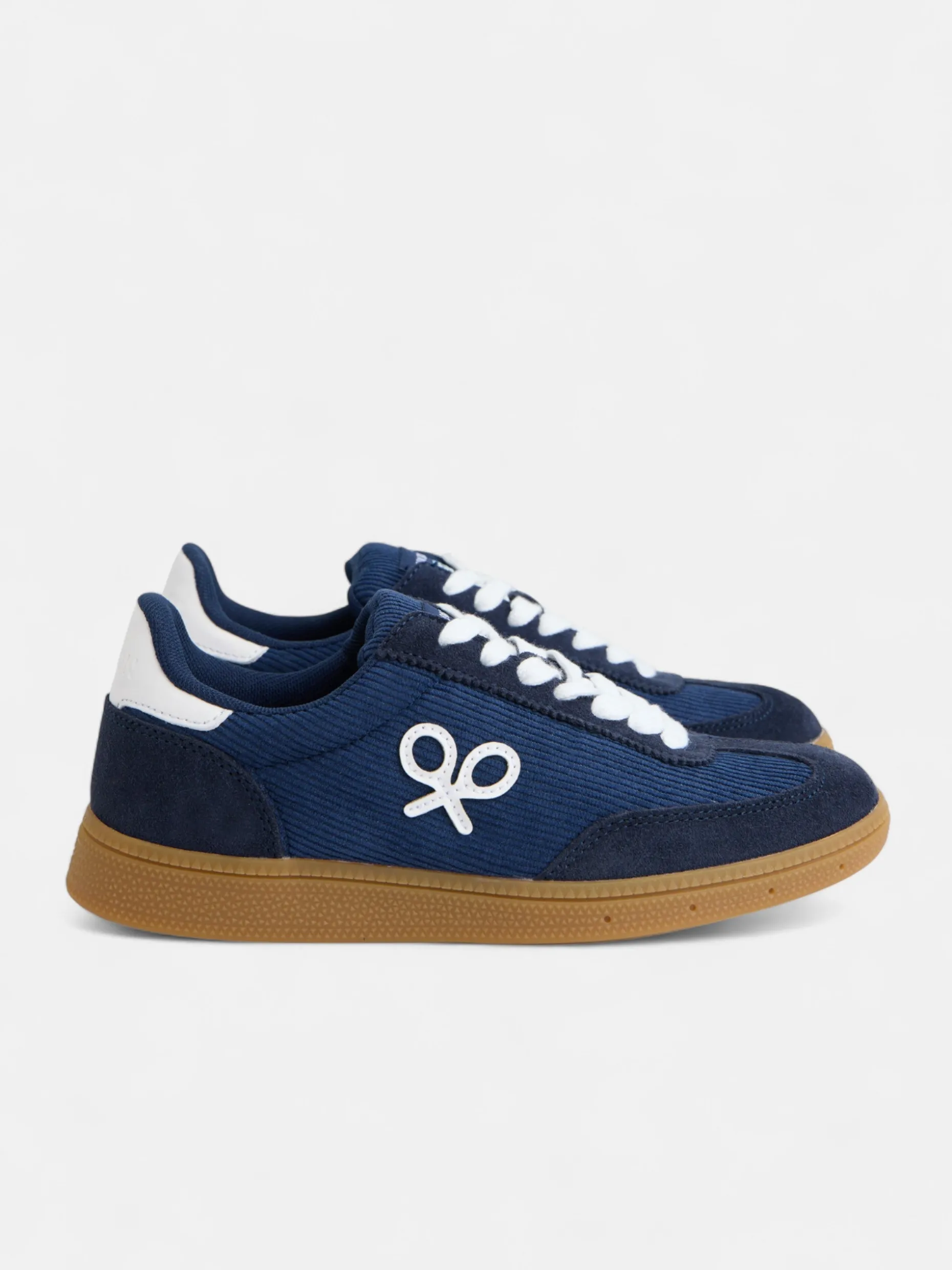 Zapatilla casual pana azul