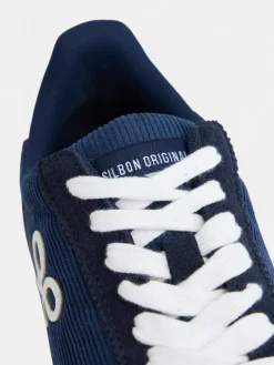 Zapatilla casual pana azul