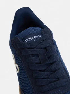 Zapatilla casual pana azul