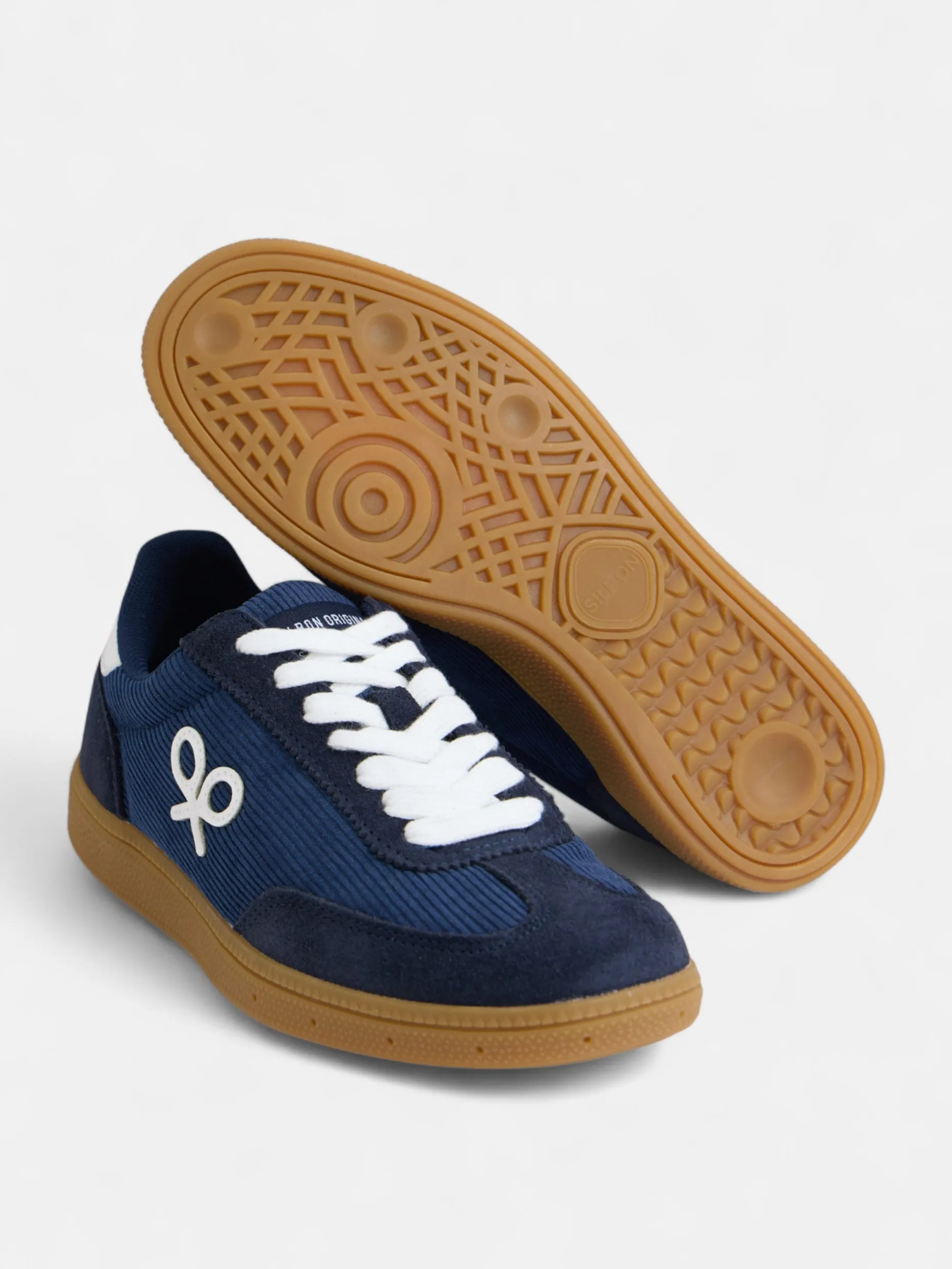 Zapatilla casual pana azul