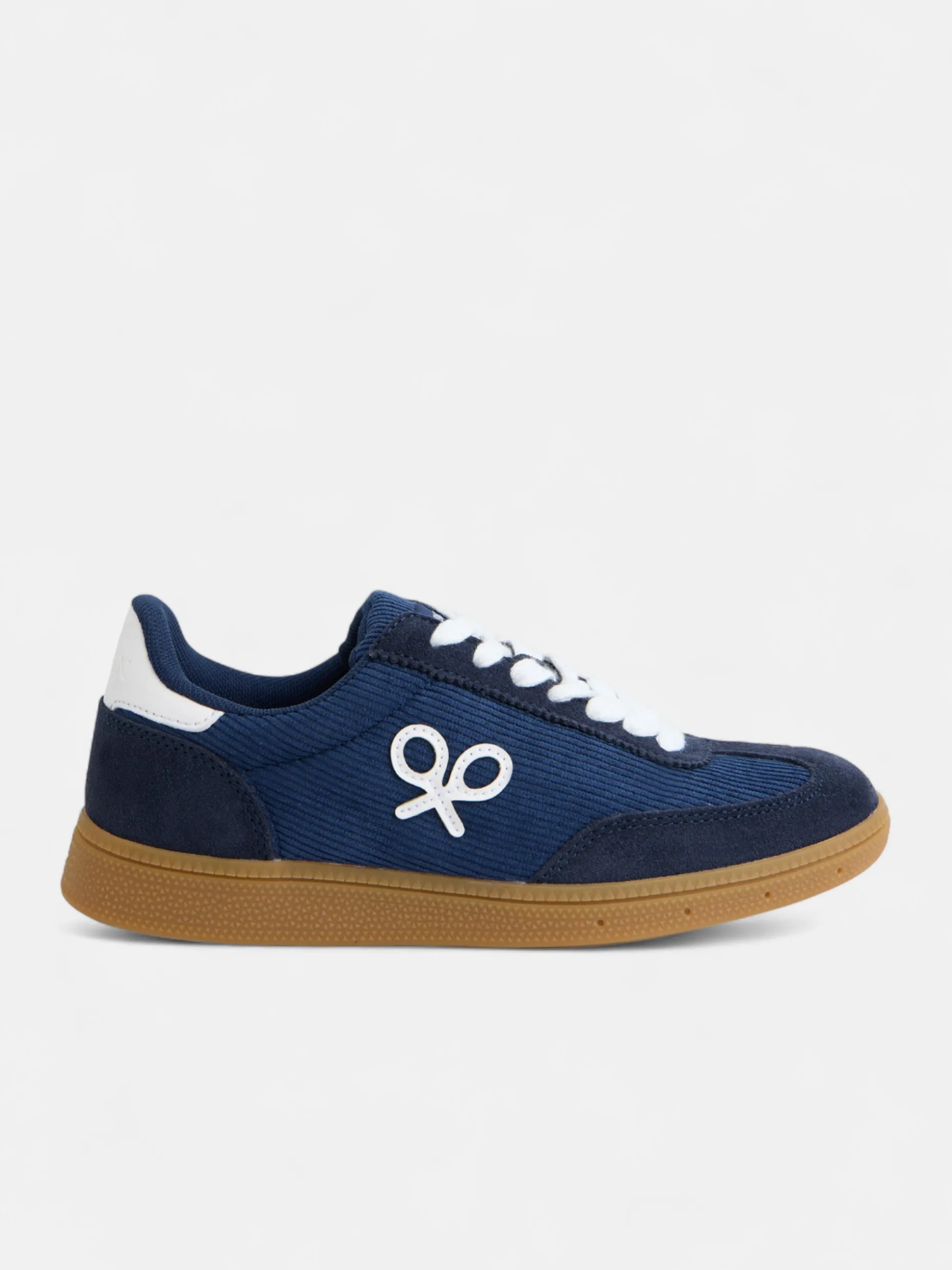 Zapatilla casual pana azul