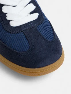 Zapatilla casual pana azul
