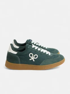 Zapatilla casual pana verde