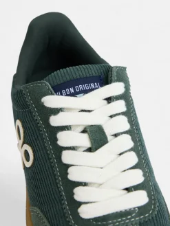 Zapatilla casual pana verde