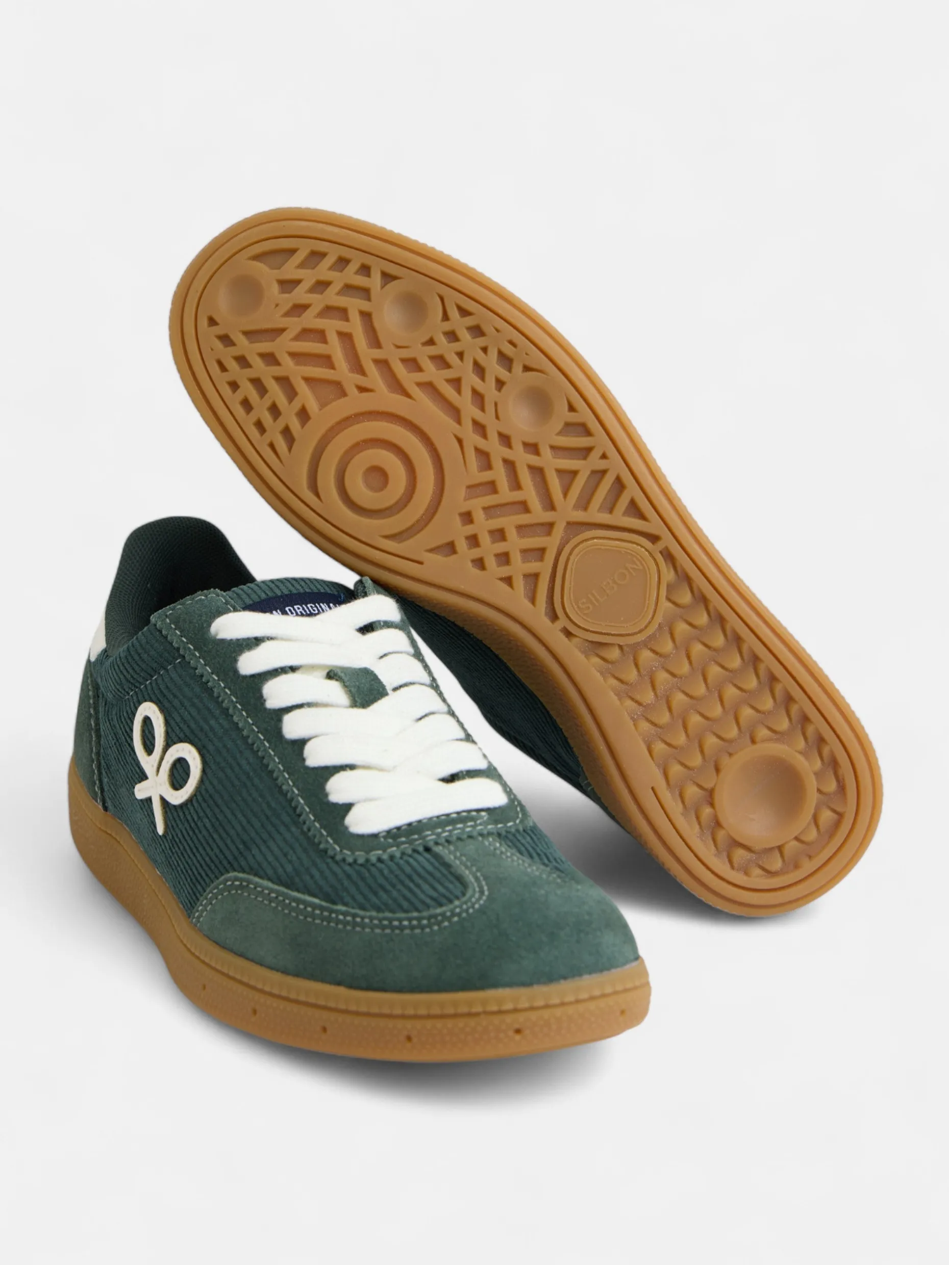 Zapatilla casual pana verde