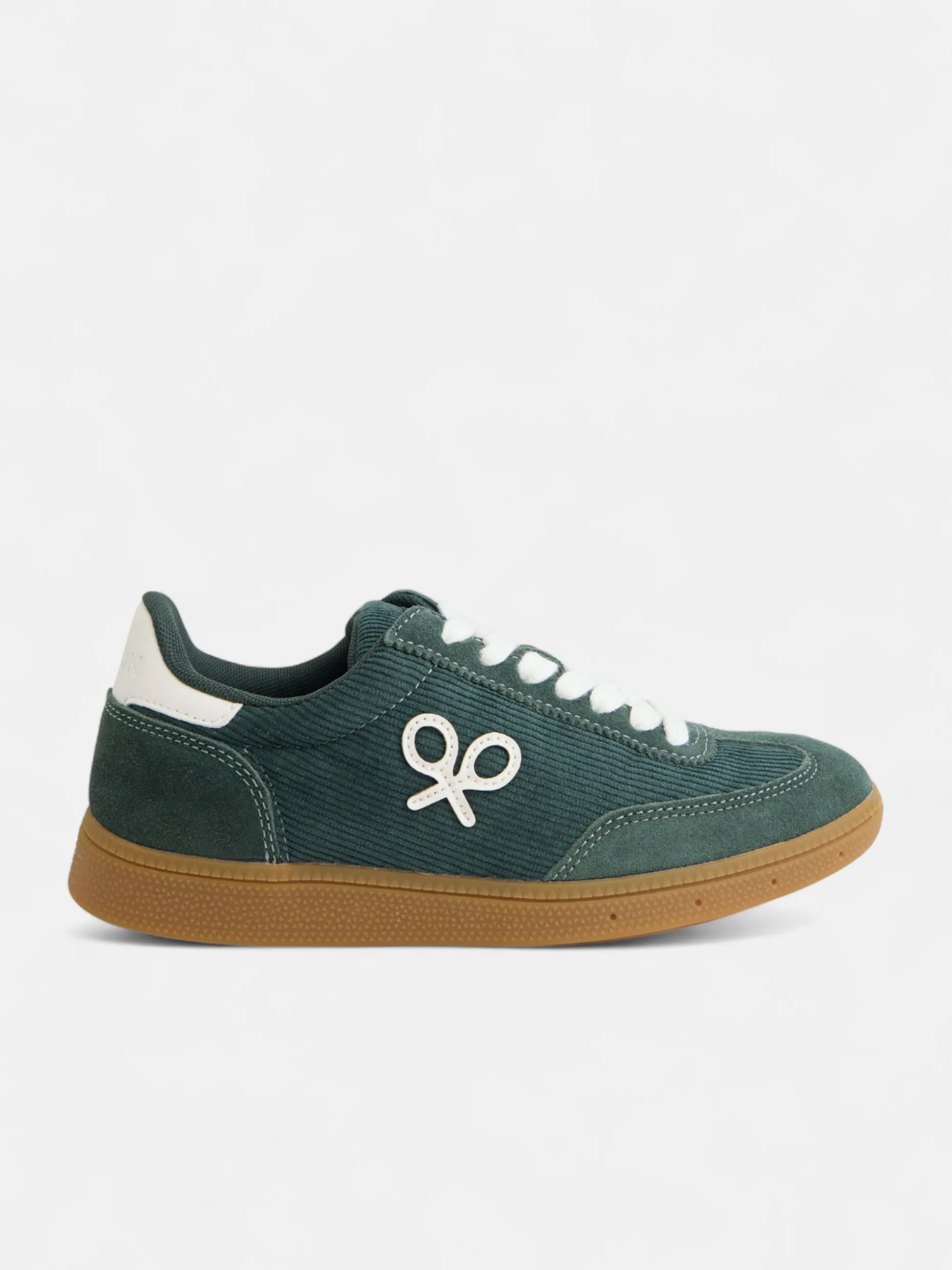 Zapatilla casual pana verde
