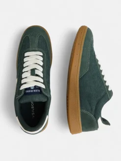 Zapatilla casual pana verde