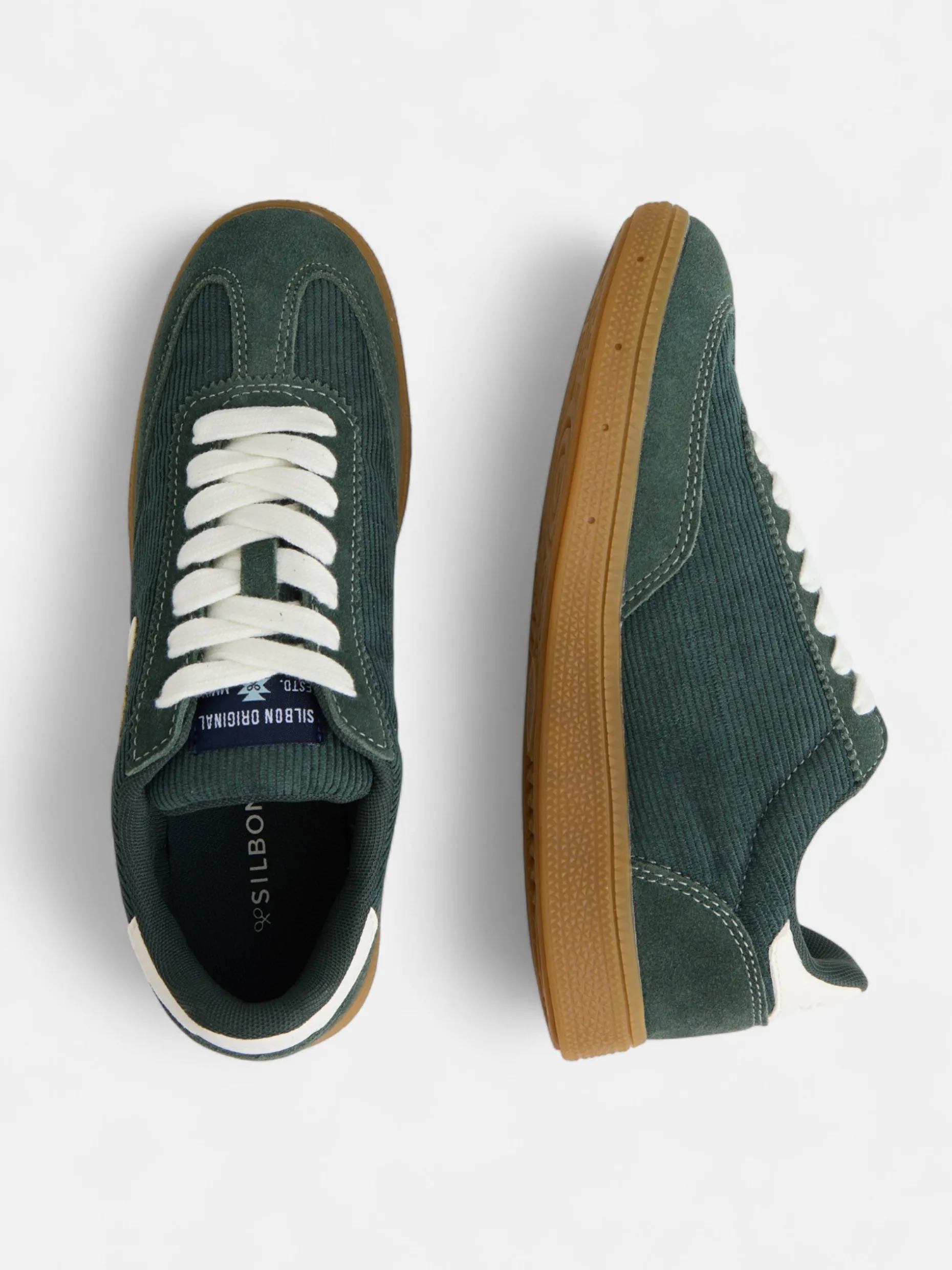 Zapatilla casual pana verde