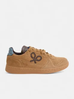 Zapatilla casual piel mostaza