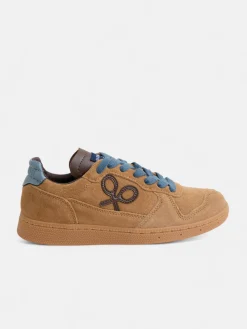 Zapatilla casual piel mostaza