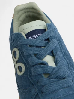 Zapatilla kids casual piel azul