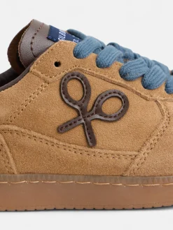 Zapatilla kids casual piel camel
